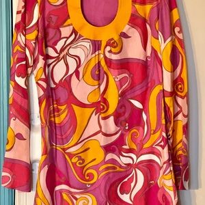 Trina Trunk (for Banana Republic) pink mod dress - Size 6 EUC